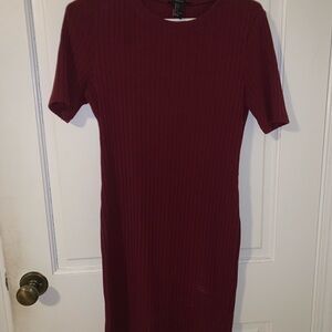 Forever 21 dark red midi dress size Large